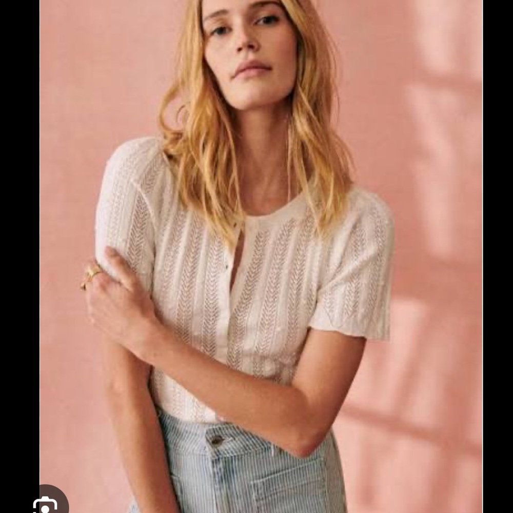 Sezane Davie Top in Ecru - Picture 7 of 7
